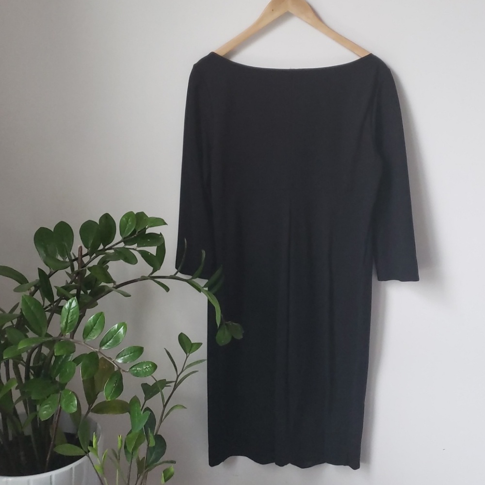 Make an Offer Red Valentino Black 3/4 Sleeve Dress - Picture 3 of 7